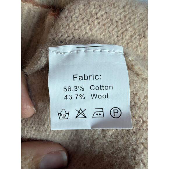 YESNO Sweater Unisex 4X Orange Pop Art Abstract Crewneck Wool Blend Andy Warhol - Picture 6 of 8